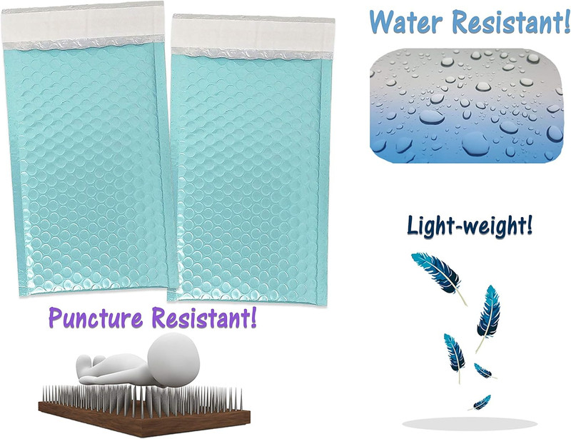 4X8" Metallic Bubble Mailers, Flashy, Durable Self Sealing Padded Mailing Shippi gallery