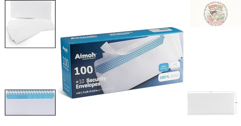 Self-Adhesive Security Envelopes in White - 100 Count, Ideal for Sensitive Mail gallery