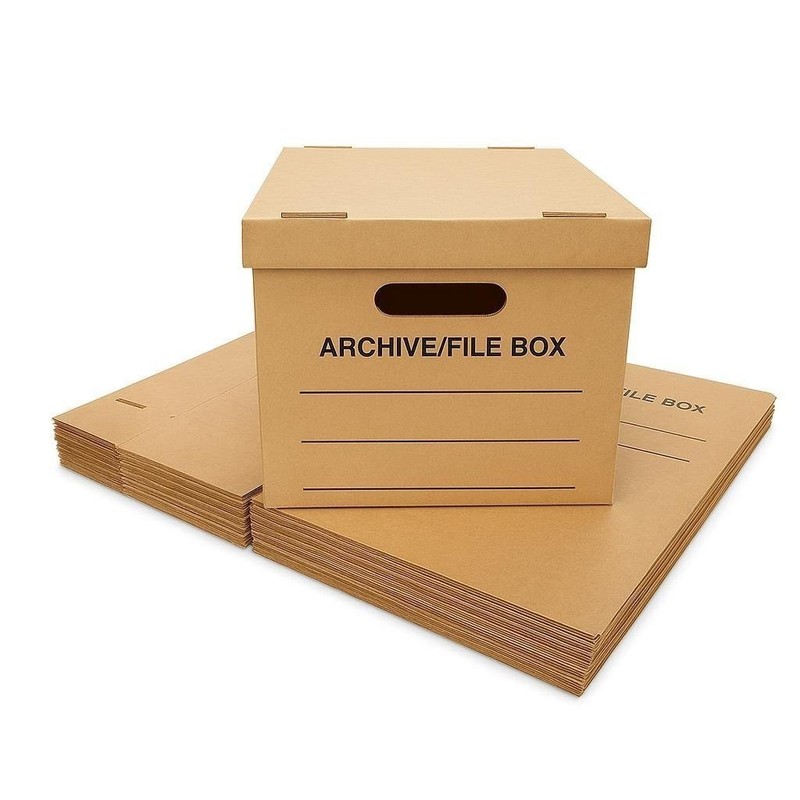 20 - Pack 18x15x14 Medium Standard File Storage Moving Box with Lid... gallery
