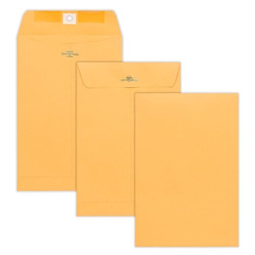 6×9 Clasp Envelopes – 10 Pack Brown Kraft Catalog Envelopes 6×9″ | 10 Count