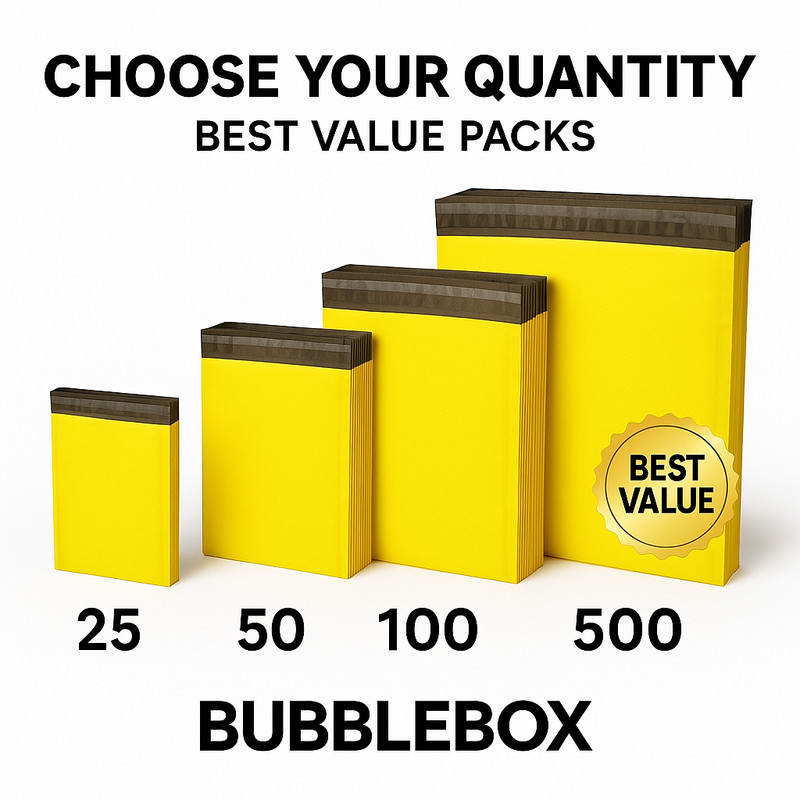 Yellow Poly Mailers Shipping Envelopes Self Seal Mailing Bags Choose Size Qty gallery