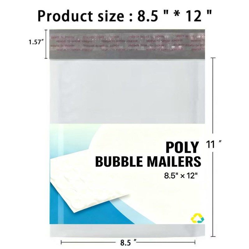#2 8.5x12 8.5x11 Poly Bubble Padded Envelope Mailer Shipping Bag White 200 Pcs gallery