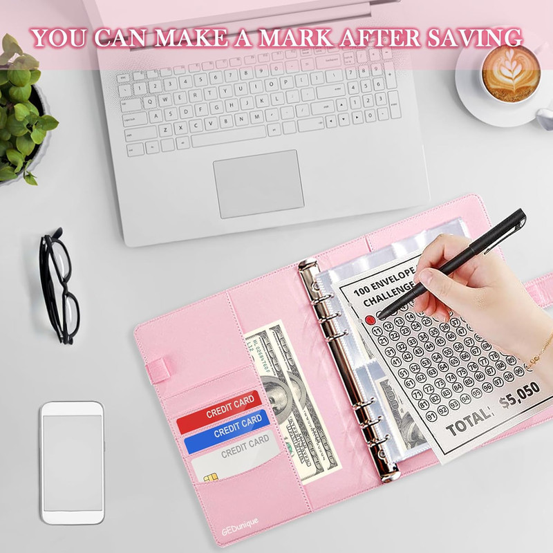 100 Envelope Money Saving Challenge Kit with Binder - Save $5,050 gallery