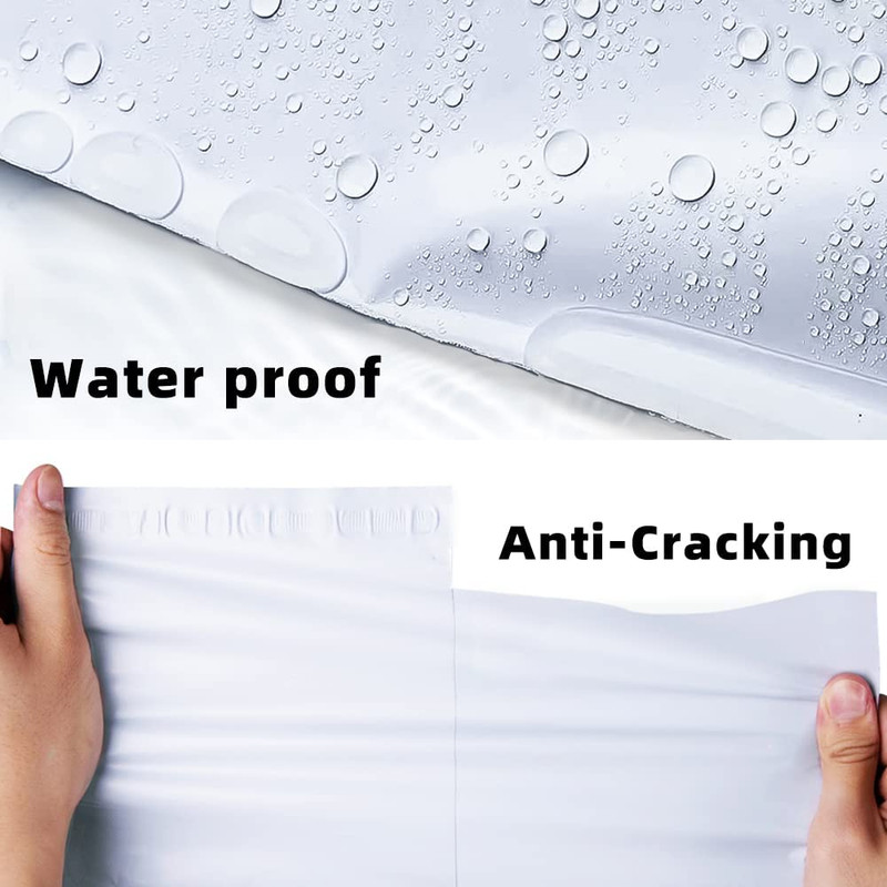 1000 Pcs 12X15.5 Inches White X Silver Poly Mailers Shipping Envelopes, Strong A gallery