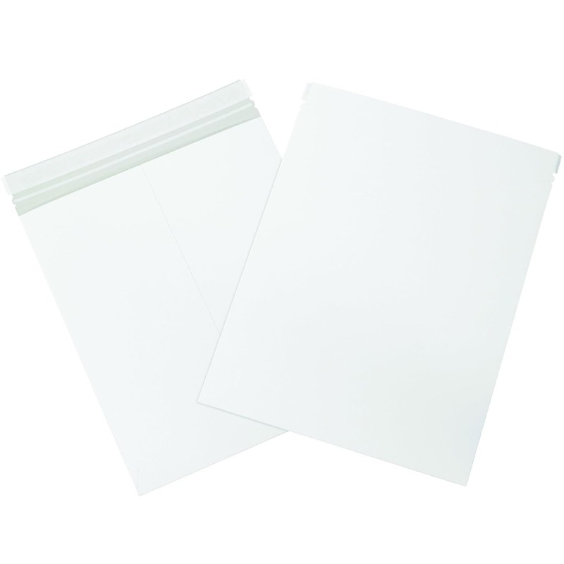 Rigid Mailers 12.75×15 Self Adhesive White Magazine Mailers 25 Pack