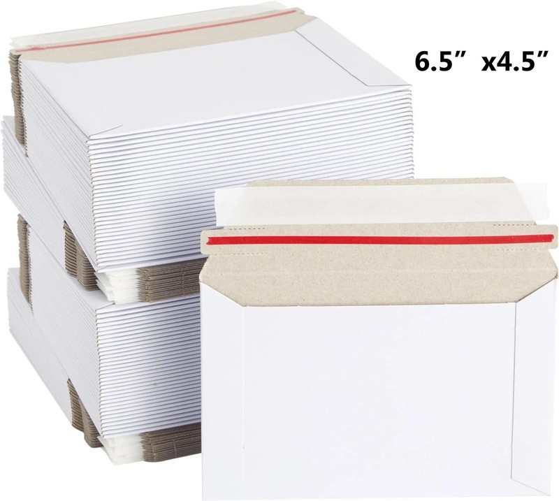 6.5″ x 4.5″ Rigid Photo Mailers Envelopes Cardboard Flat Document Self Sealing