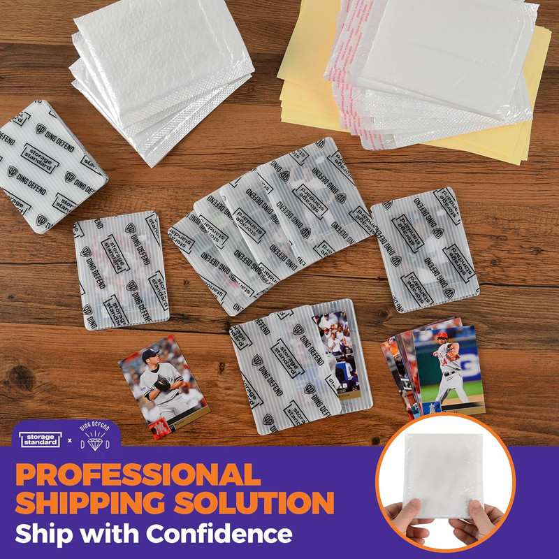 Ding Defend Card Shipping Protector Envelopes Bubble Mailer Kit with 110 Semi-Tr gallery