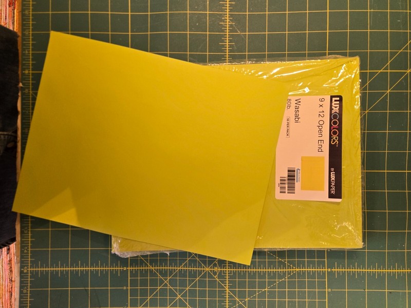 New in opened package Lime Green 9 x 12″ envelopes