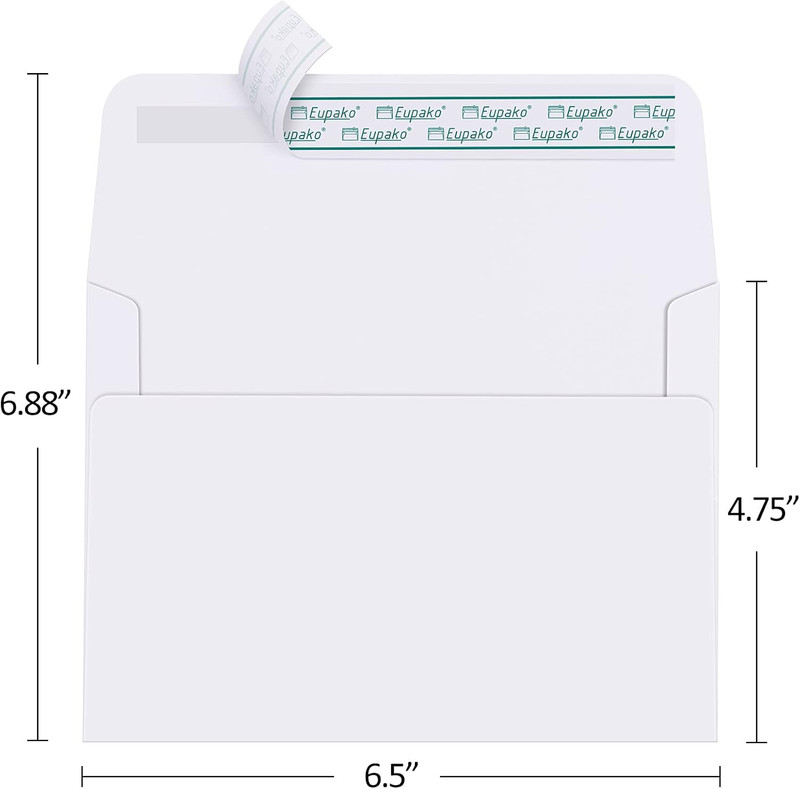 A6 White Envelopes 4X6, 100 Pack Self Seal Envelopes for 4X6 Cards, Photos, Invi gallery