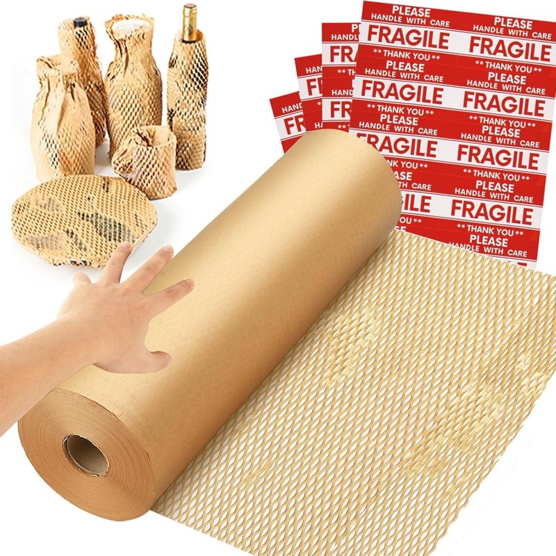 Honeycomb Packing Paper Wrap 15”x328′, Substitute Alternative for Bubble