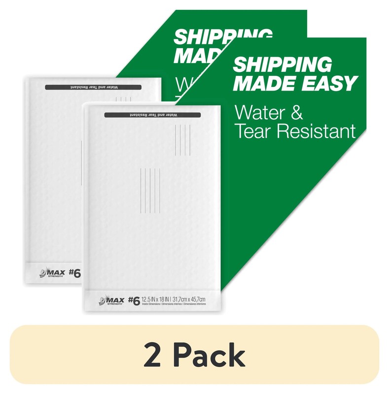2 Pack Bubble Mailer 125×185 White