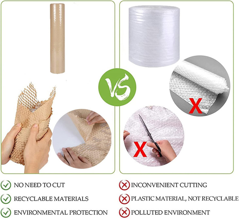 Honeycomb Packing Paper,12" W X 200' L Bubble Cushioning Wrap for Moving,Product gallery
