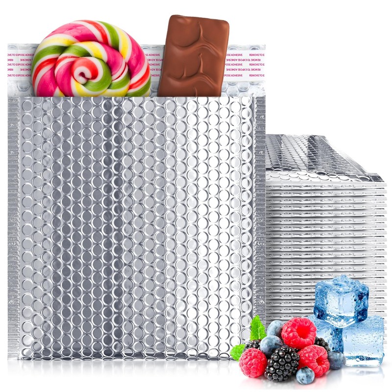 ABC Thermal Bubble Mailer, 6 x 6 Inches. Pack of 10 Metallic Bubble Mailers. …