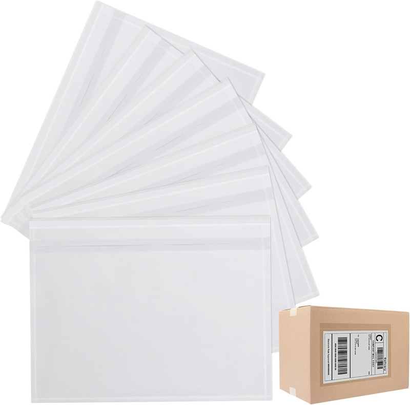 200 PCS 7.5” X 5.5” Packing List Envelopes, Clear Packing Sleeves for Shipping