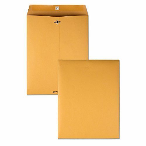 10″ x 13″Envelopes Moisture-Activated Adhesive 28 lb Paper Brown Kraft,100 Pack