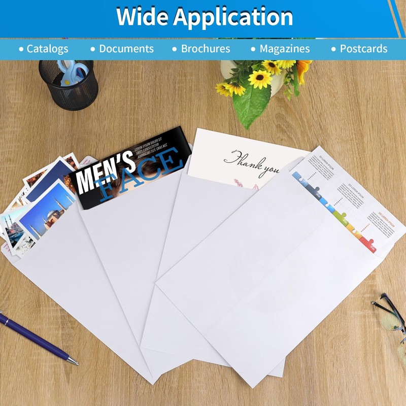 Catalog Envelopes Self Seal 20 Pack 9x12 Inch White Manila Mailing Storage gallery