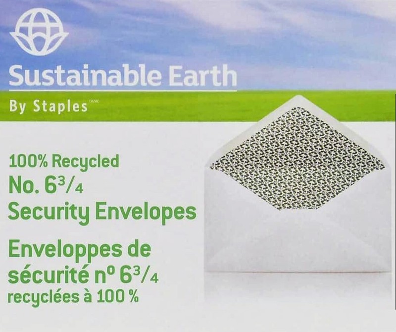 LOT SAVE 2500ct Gummed White 100% Sustainable Security Business Letter Envelopes