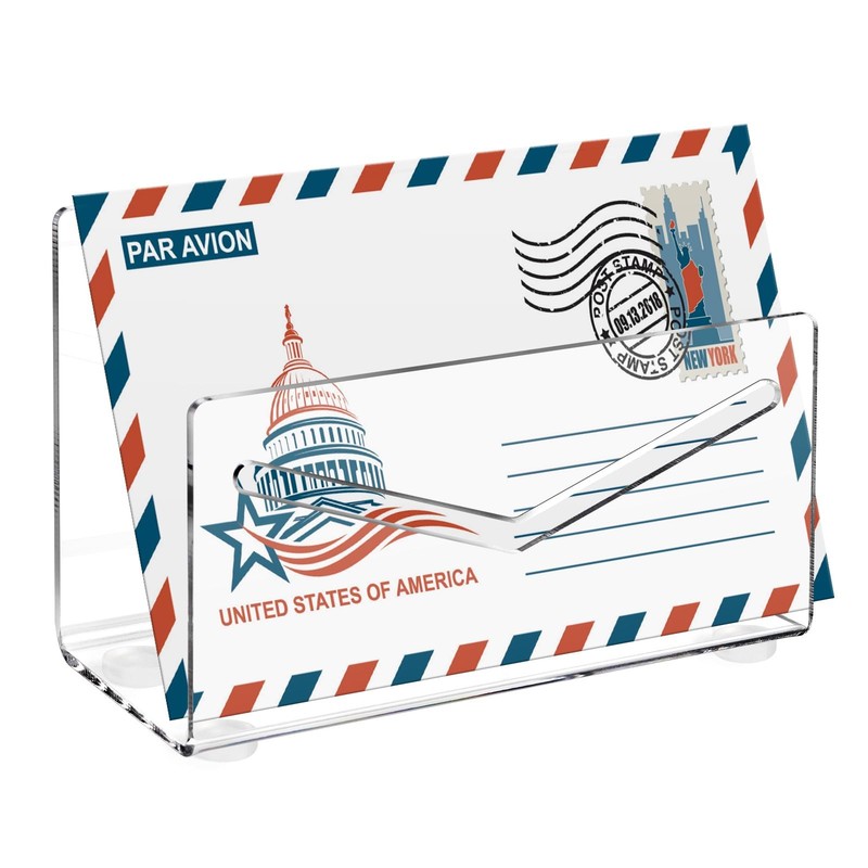 CINDALOG Acrylic Mail Holder, Clear File Letter Transparent