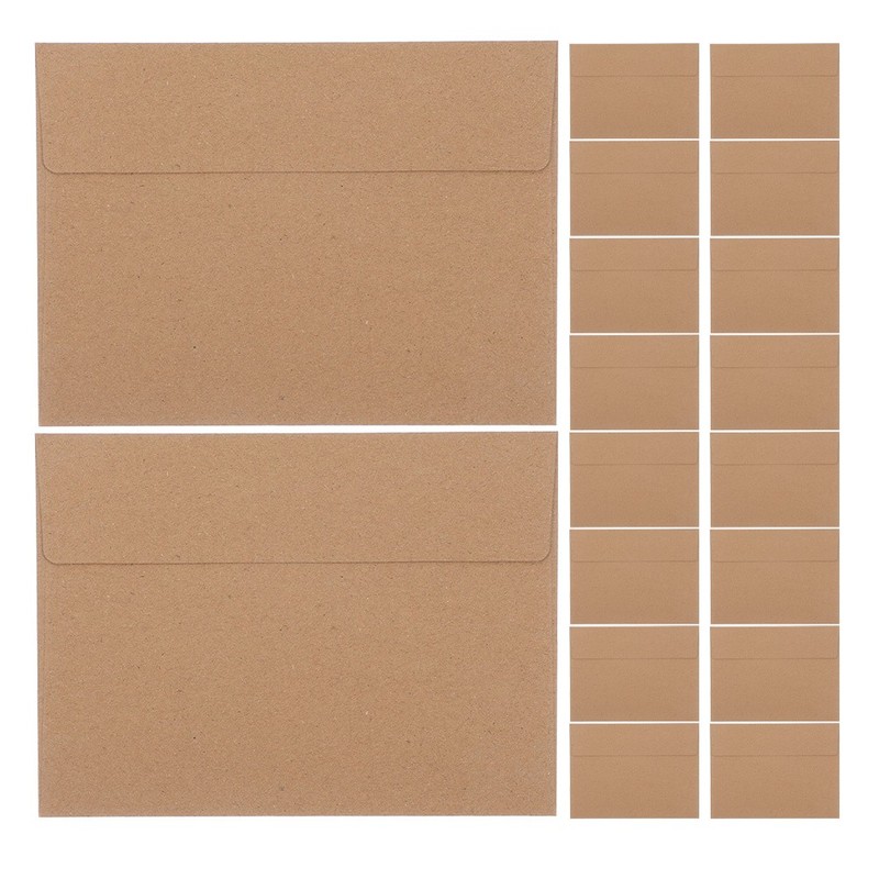 60Pcs Brown Kraft Paper Self Adhesive Envelopes for Wedding Cards and Mailing