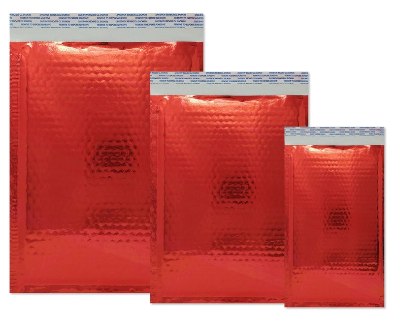 3 Sizes, 4x8, 6X10, 8X12 Assorted Combo Pack Padded Metallic Bubble Mailers Poly gallery