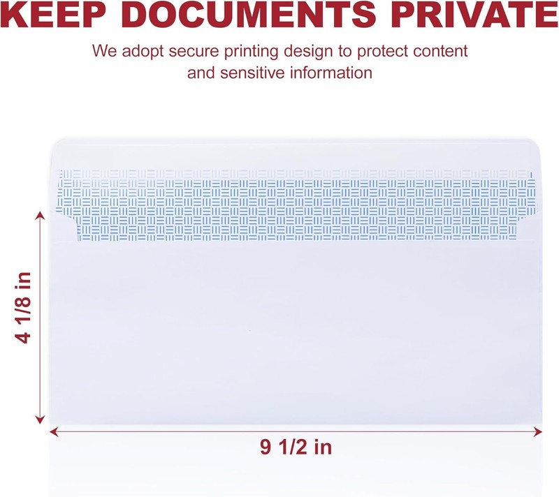 Zzrywuty #10 Letter Size Mailing Envelopes for Business, 60pcs Self Seal Windowl gallery