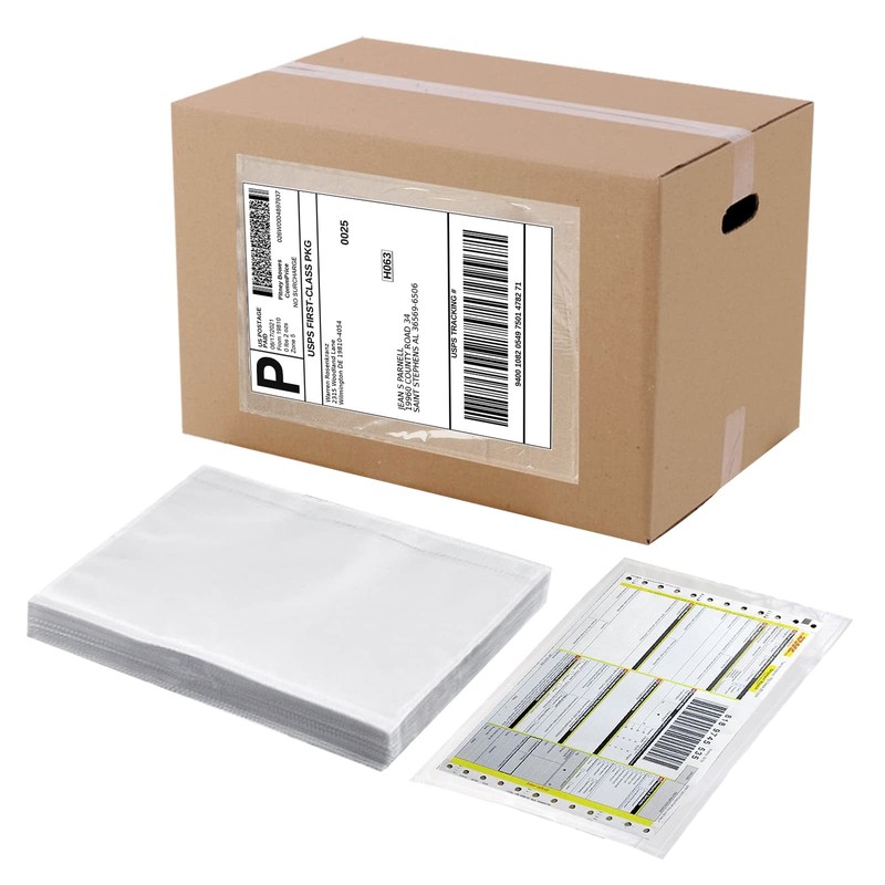 RyhamPaper Packing List Envelopes, Clear 6” x 9” Self Adhesive 200 PCS,