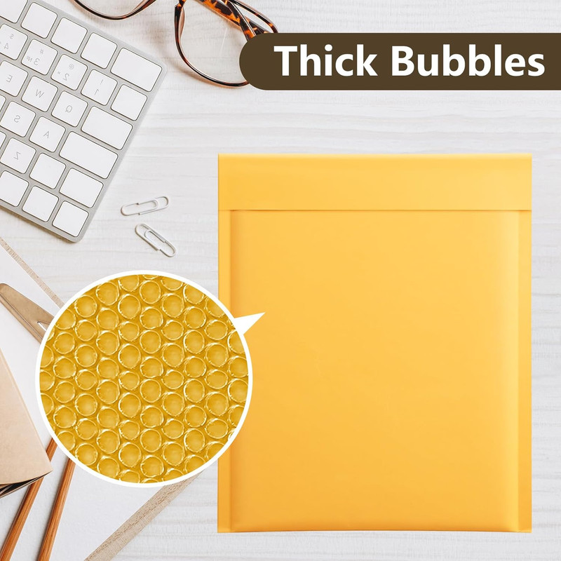 Kraft Bubble Mailers 6X10 Inch 25 Pack Usable Size 6X9 Inch Yellow Padded Envelo gallery