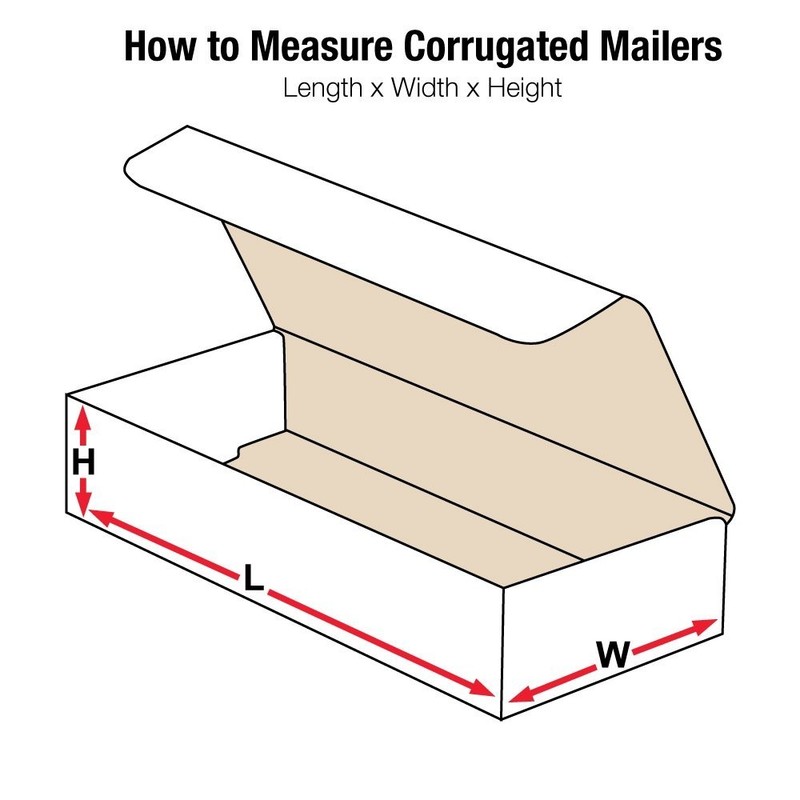 50 Pack Lightweight 12" x 4" x 2" White Corrugated Mailers - Secure Shipping gallery
