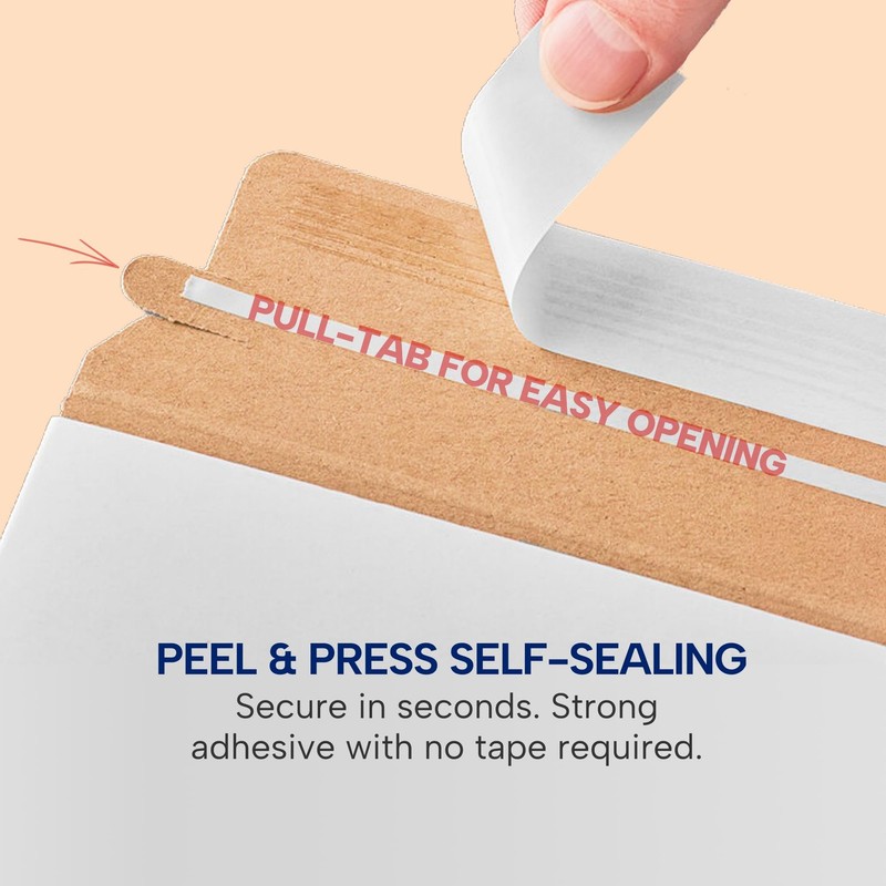 Aviditi 13 x 18 Stayflats Rigid Flat Mailers, Kraft, for Keeping Documents, Phot gallery