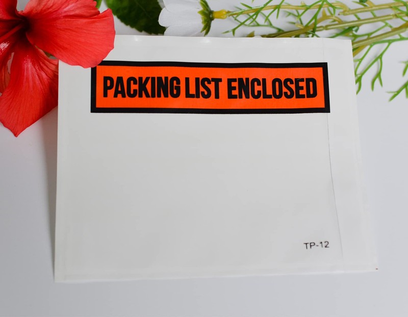 1000 PCS 4.5"x 5.5" Clear Self-Adhesive Packing List One Size, White gallery