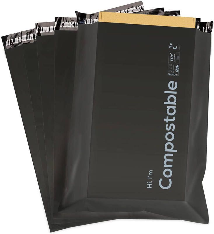 6X9 Inch Biodegradable Poly Mailers,50 Count Compostable Shipping Bags with Eco