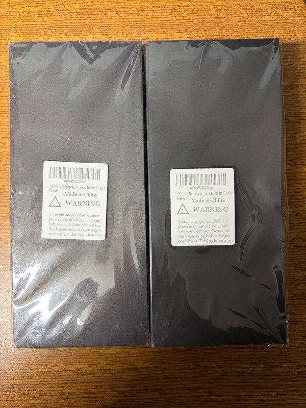 (200) 9.5 x 4 inches Thickened Black Envelopes