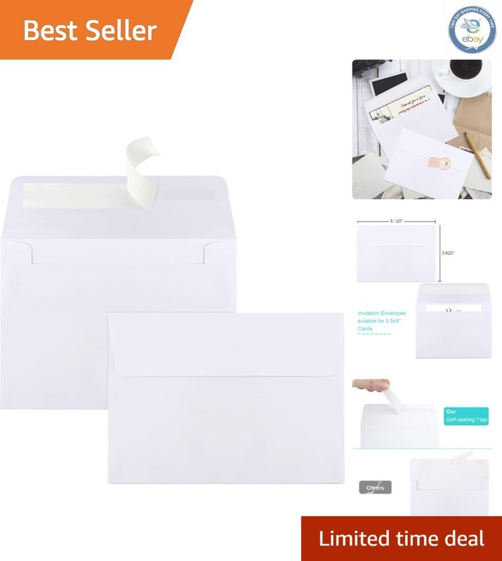 Versatile 90-Pack A1 Envelopes – Self-Seal White for Greetings & Mailings