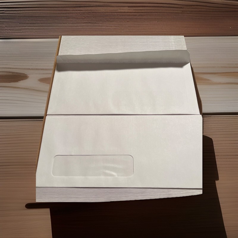 Business #10 White, 24 Lb, Window Envelopes Peel And Seal Closure (500)